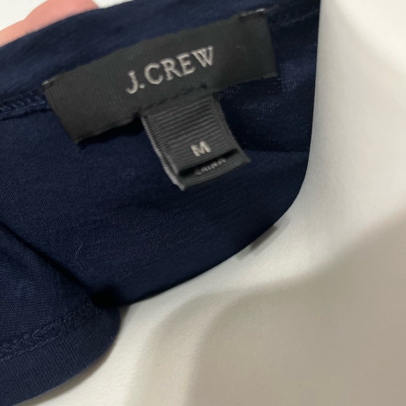 J.Crew Navy Blue Studded Tank Top Cotton Sleeveless Scoop Neck Size M - Picture 5 of 6